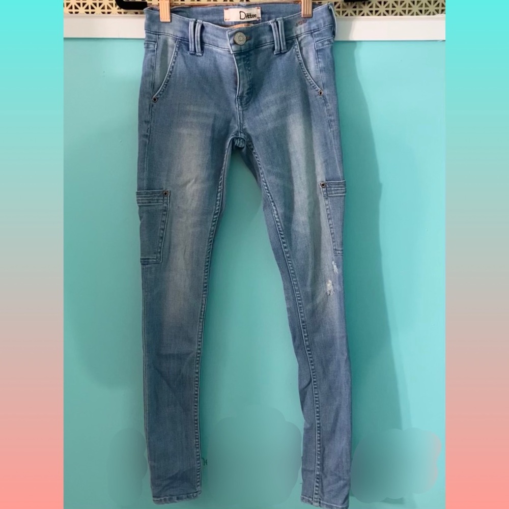 Vintage Dittos Midrise Super Skinny Cargo Jeans